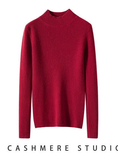 Cashmere Mock Neck Jumper – Slim Fit