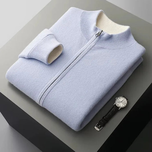 Men’s Merino Wool Zipper Cardigan