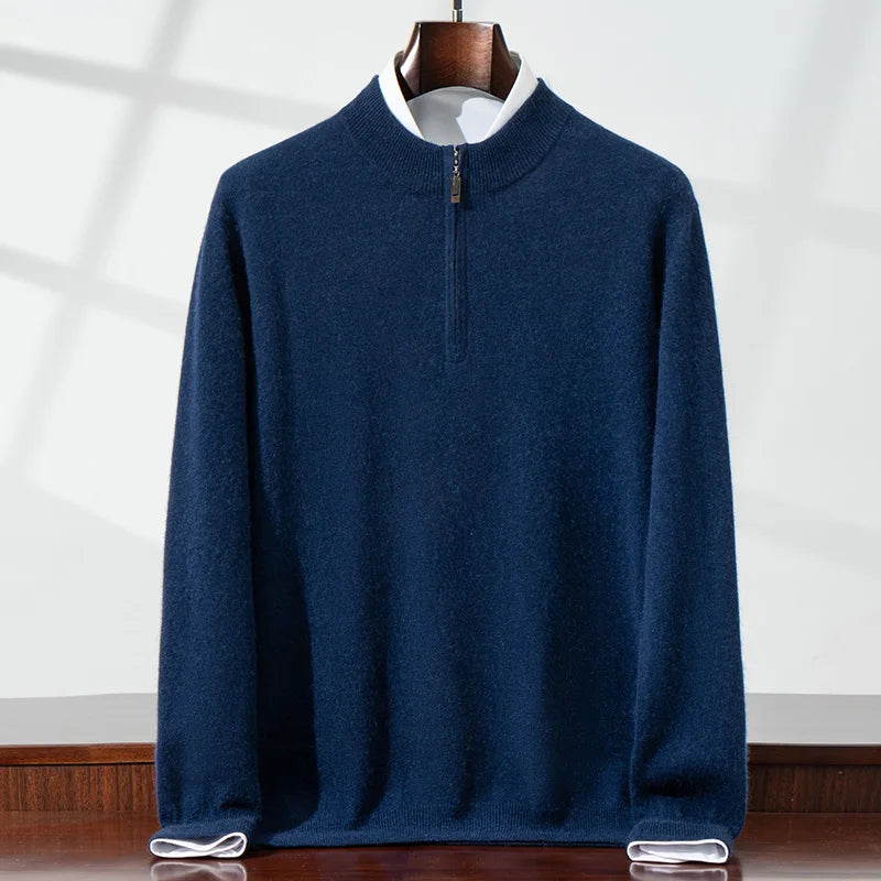 Men’s Cashmere Zipper Pullover
