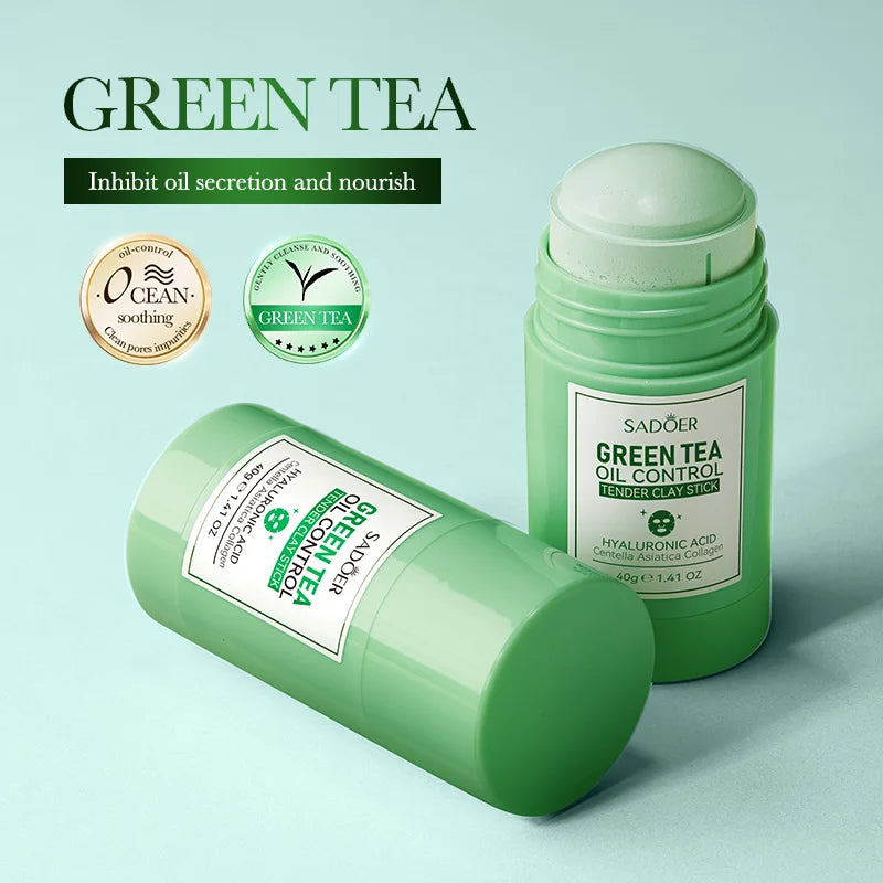 SADOER Green Tea & Rose Mud Mask Stick – Deep Cleansing Clay