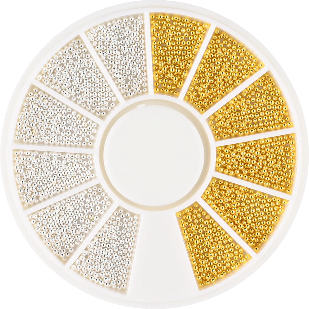 HotPress Caviar Nail Beads – Mixed Size Metallic Charms