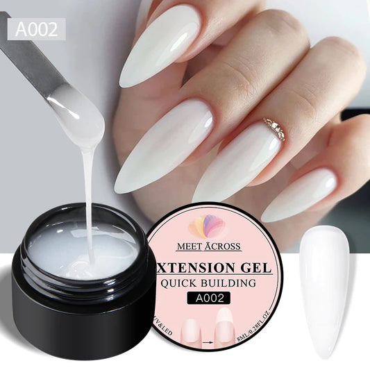 Milk White Extension Gel 8ml – MEET ACROSS Soak Off UV