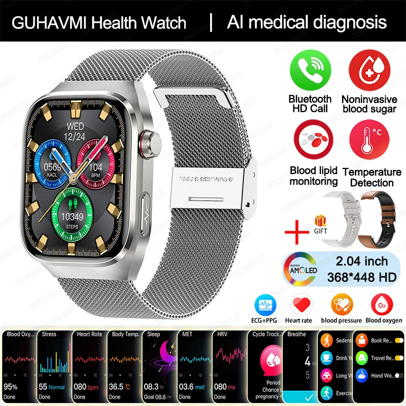 Uric Acid & Health Monitoring Smartwatch – Your All-in-One Health Companion