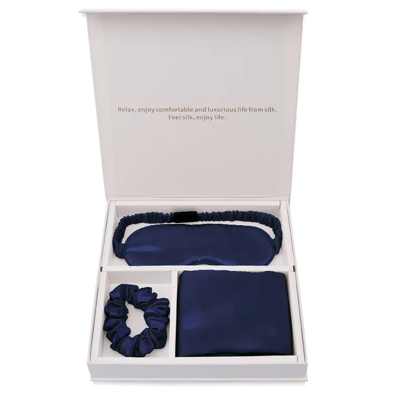 Silk Travel Set – Pillowcase, Eye Mask & Scrunchie | 19 Momme Mulberry Silk