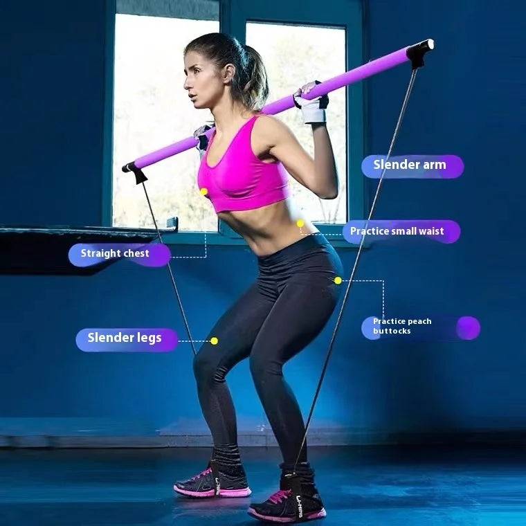 Multifunctional Pilates Stick for Home Fitness