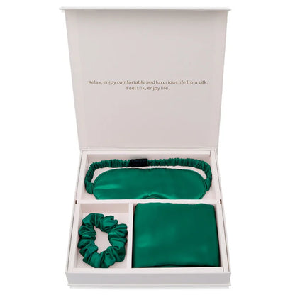 Silk Travel Set – Pillowcase, Eye Mask & Scrunchie | 19 Momme Mulberry Silk