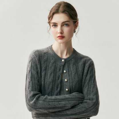 Heritage Cable-Knit Cashmere Cardigan