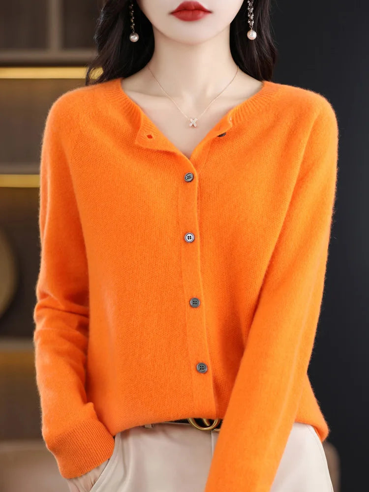 Merino Wool Cardigan – Women’s Chic Knitwear