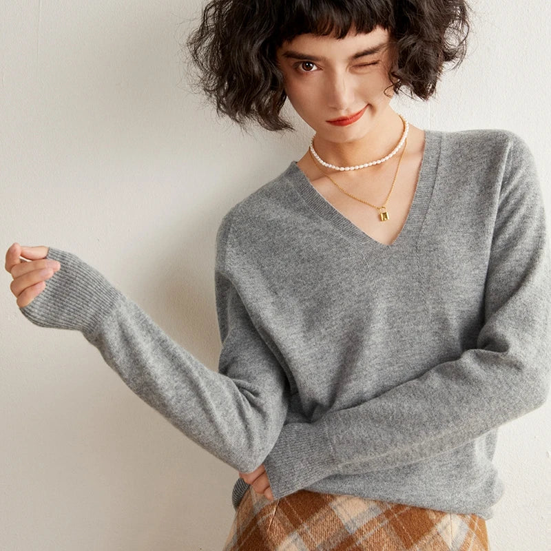 Pure Cashmere V-Neck Sweater