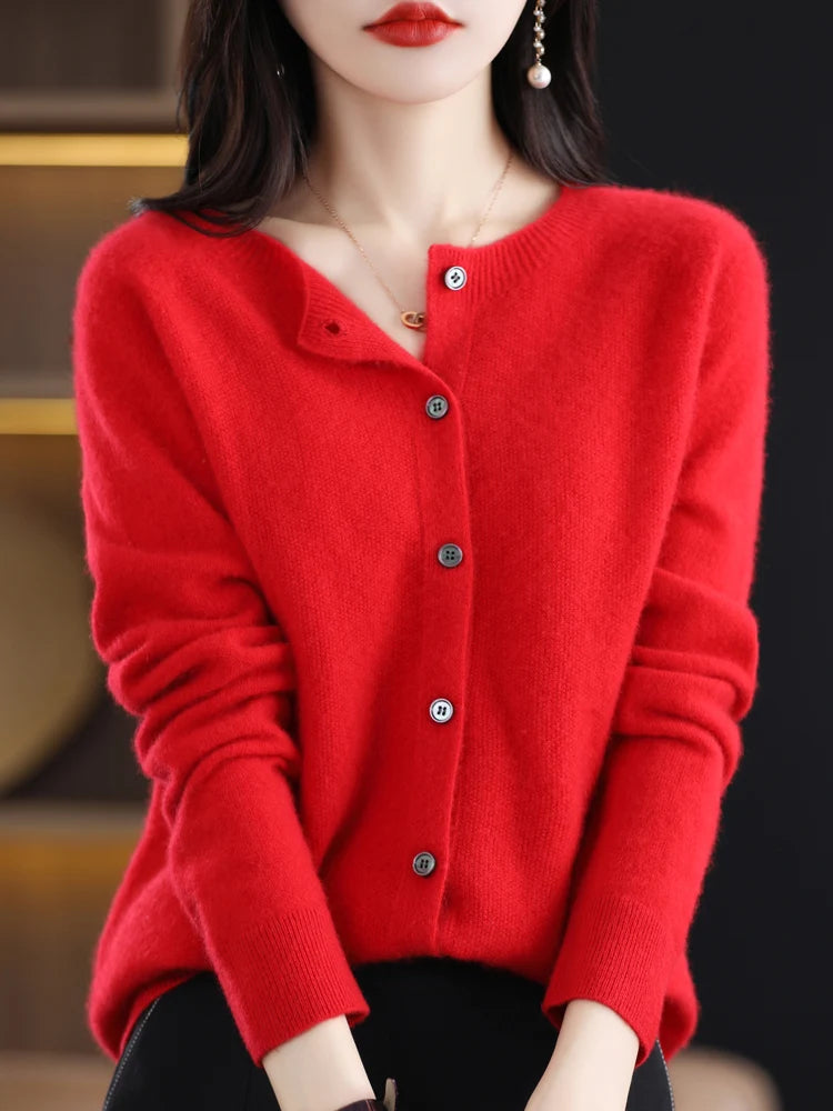 Merino Wool Cardigan – Women’s Chic Knitwear