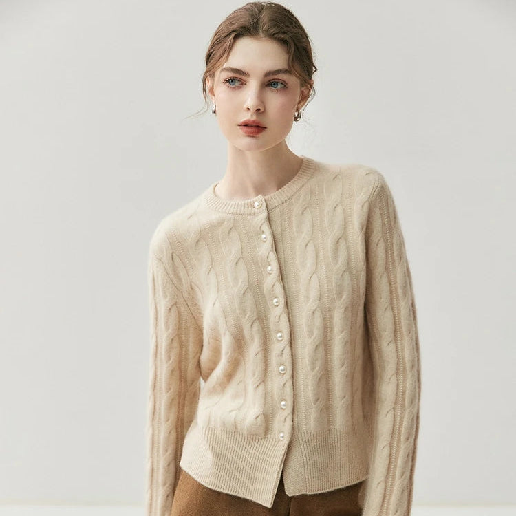 Heritage Cable-Knit Cashmere Cardigan
