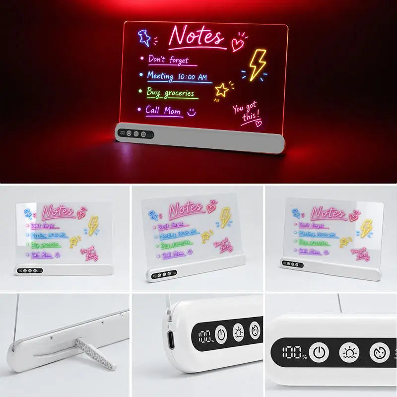 LED-Zeichentafel für Kinder – Wiederaufladbare Leuchttafel