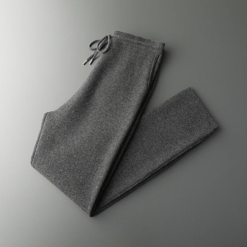 Men's 100% Merino Wool Knit Trousers – Soft, Warm, and Timeless Style