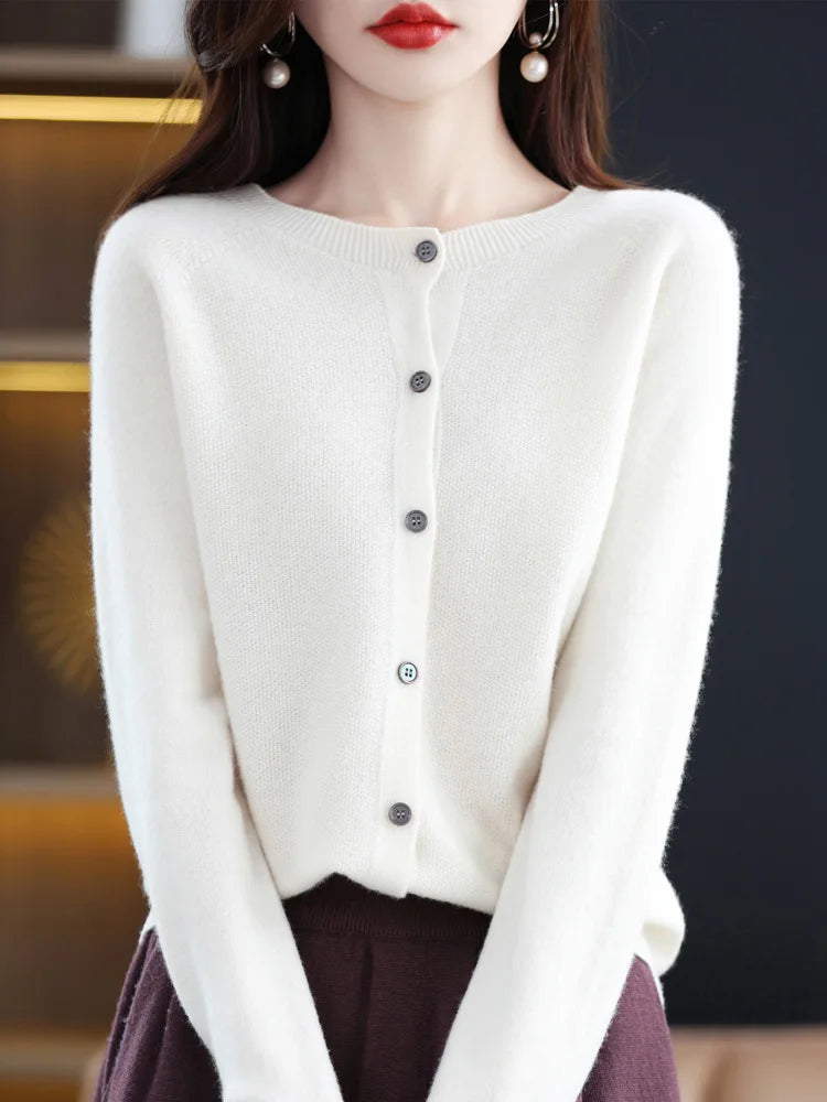 Merino Wool Cardigan – Women’s Chic Knitwear