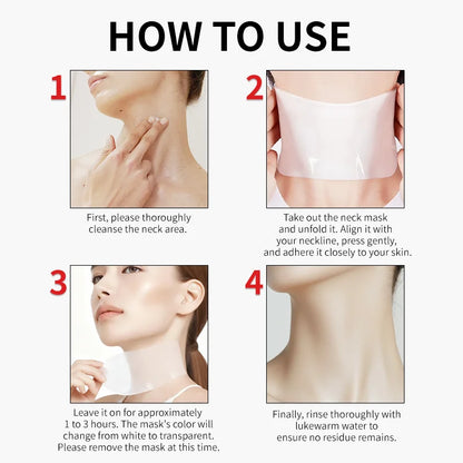 Overnight Collagen Neck Mask – 4 Pcs