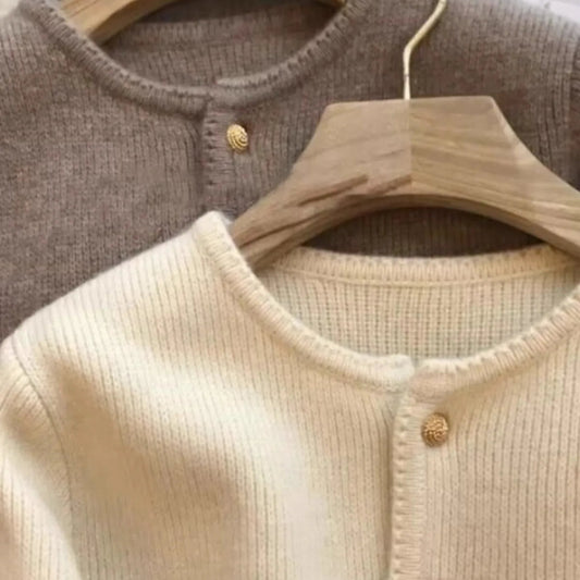 Pure Cashmere Crew Neck Cardigan