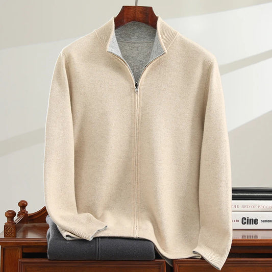 Cashmere Zip Cardigan