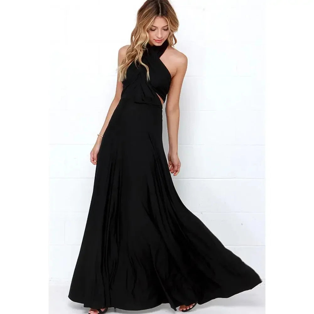 Multiway Wrap Convertible Boho Maxi Club Long Dress