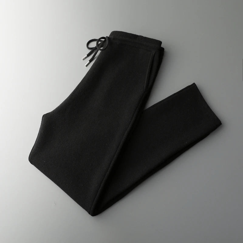 Men's 100% Merino Wool Knit Trousers – Soft, Warm, and Timeless Style