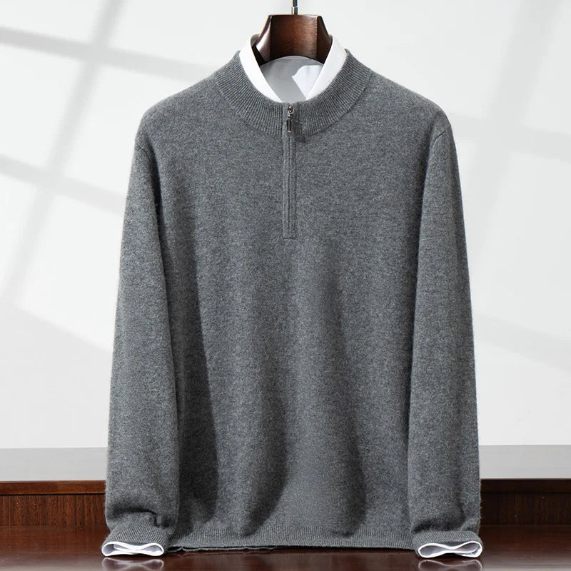 Men’s Cashmere Zipper Pullover