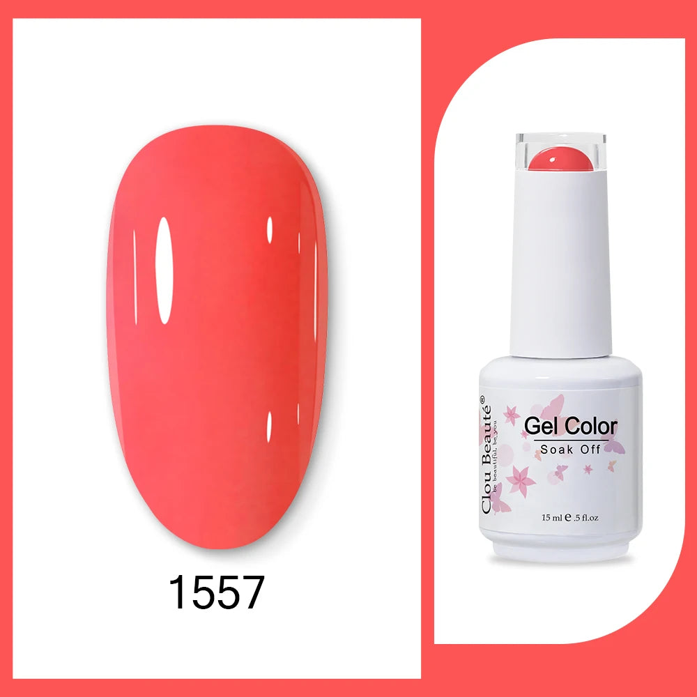 Clou Beaute Neon Gel Polish 15ml – Semi Permanent UV/LED