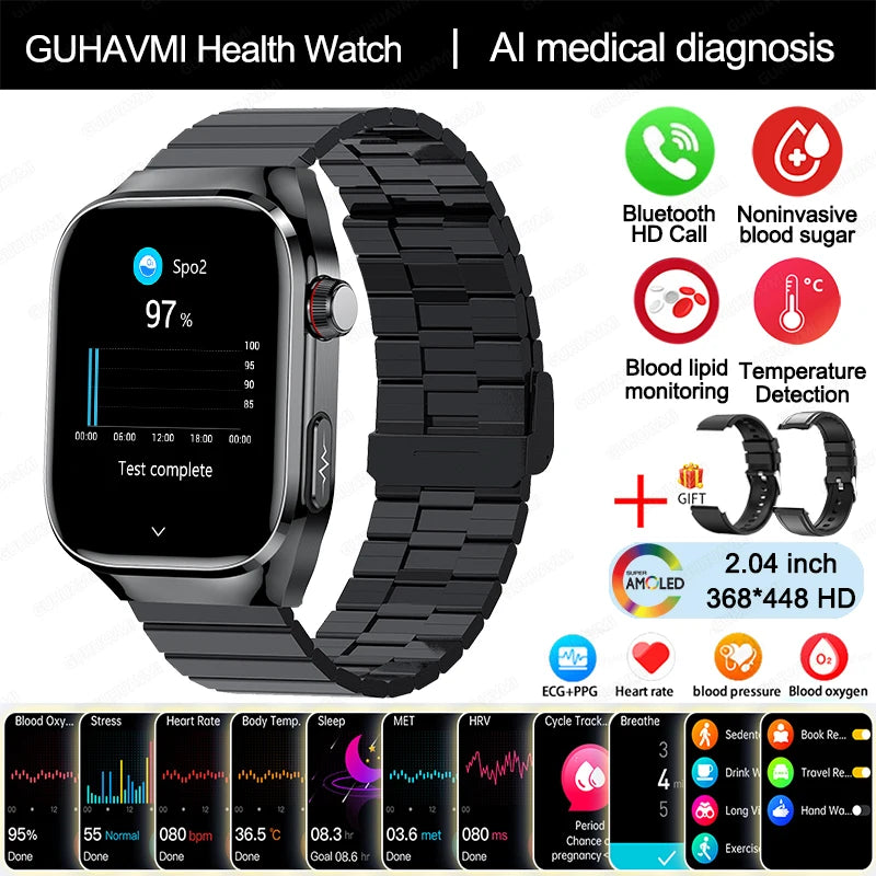 Uric Acid & Health Monitoring Smartwatch – Your All-in-One Health Companion