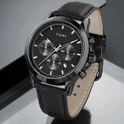 Men's Watch Gift Set with Cufflinks & Tie Clip
