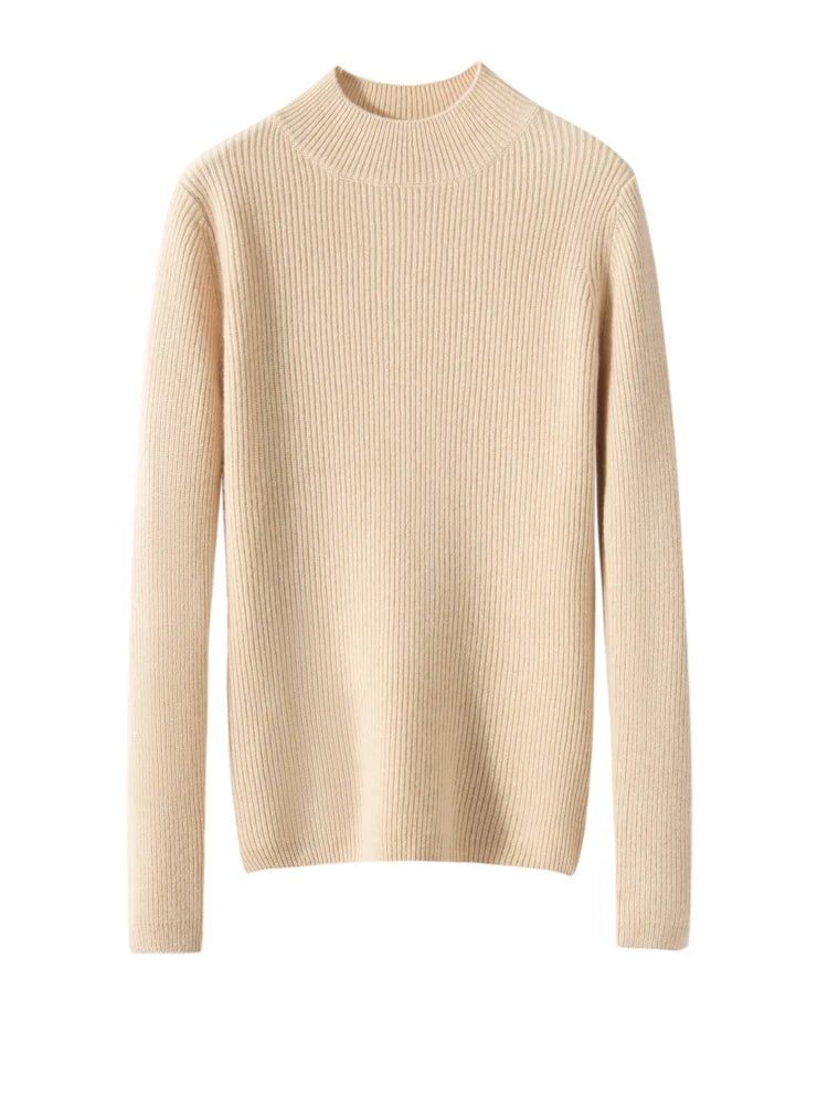 Cashmere Mock Neck Jumper – Slim Fit