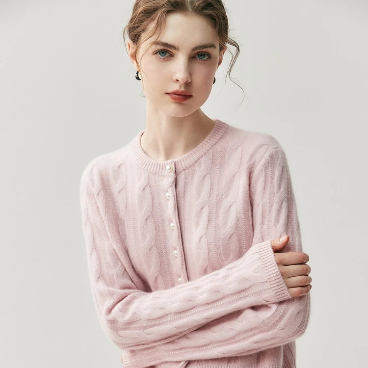 Heritage Cable-Knit Cashmere Cardigan
