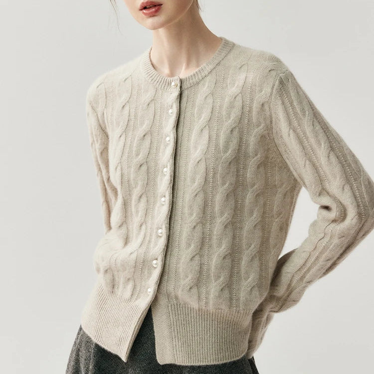 Heritage Cable-Knit Cashmere Cardigan