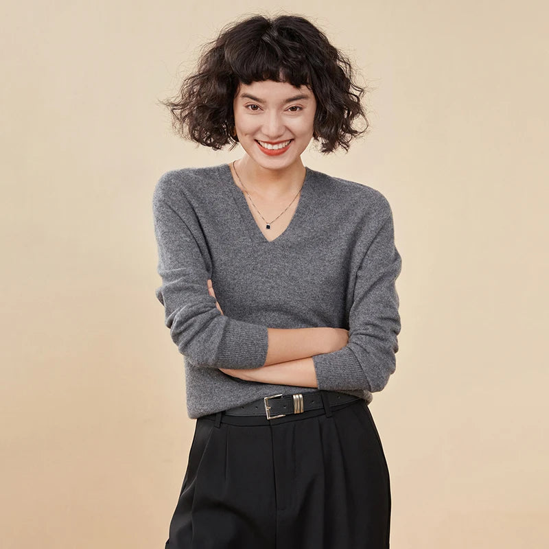 Pure Cashmere V-Neck Sweater