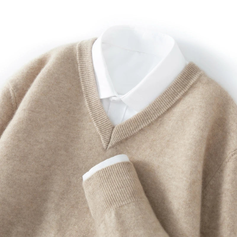 Men’s Cashmere V-Neck Sweater