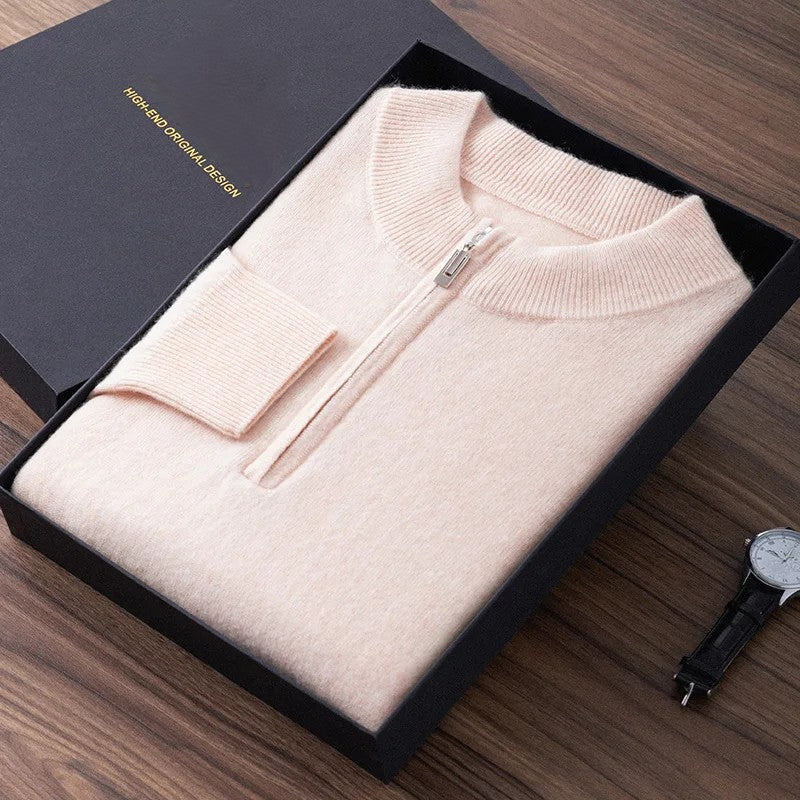 Men’s Cashmere Zipper Pullover