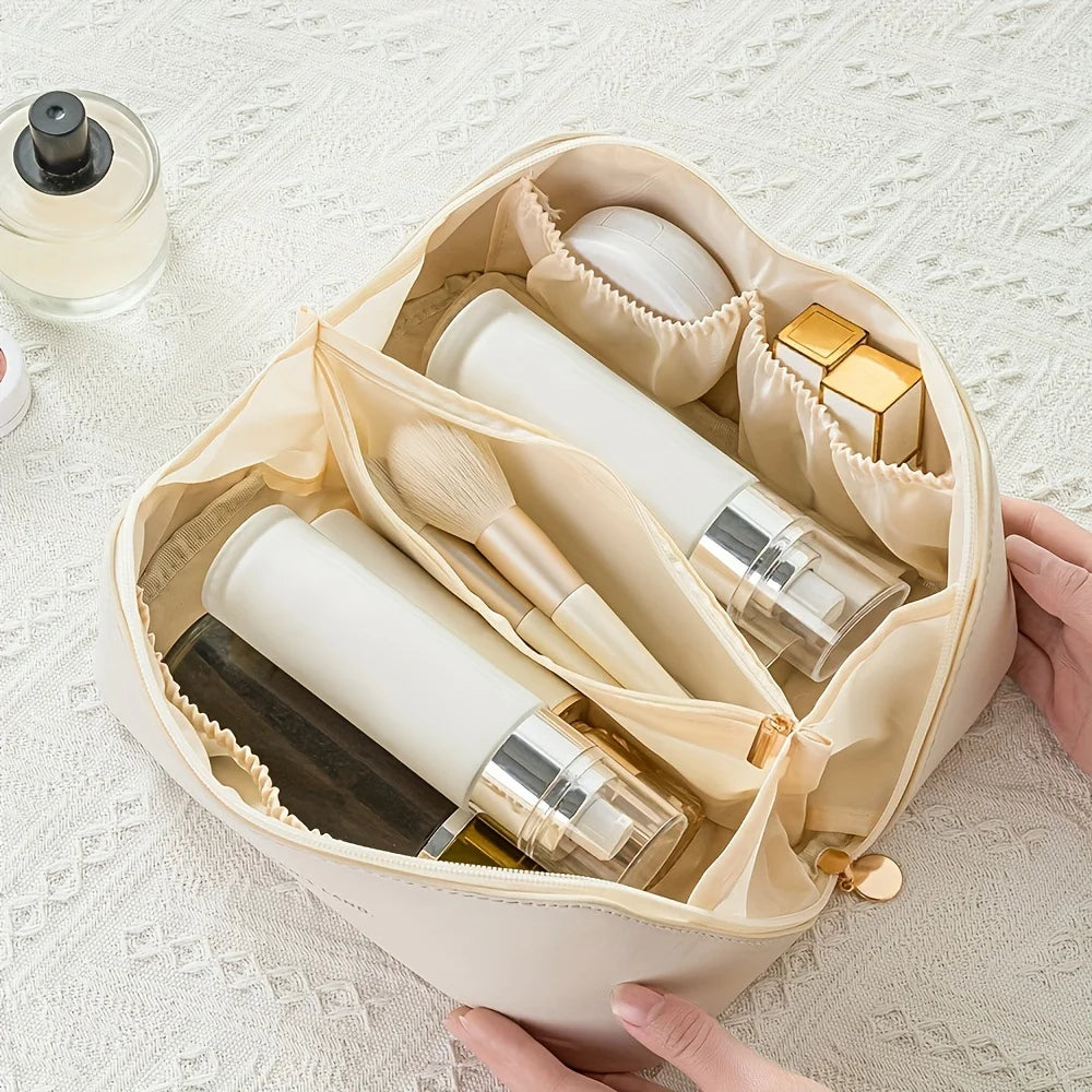 Luxury Women’s Makeup Organizer Bag – Toiletry Kit, Cosmetic Case with Zip Closure for Travel & Daily Use