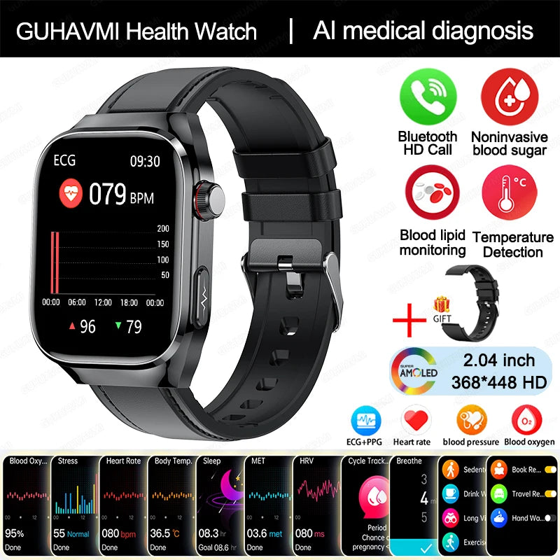 Uric Acid & Health Monitoring Smartwatch – Your All-in-One Health Companion