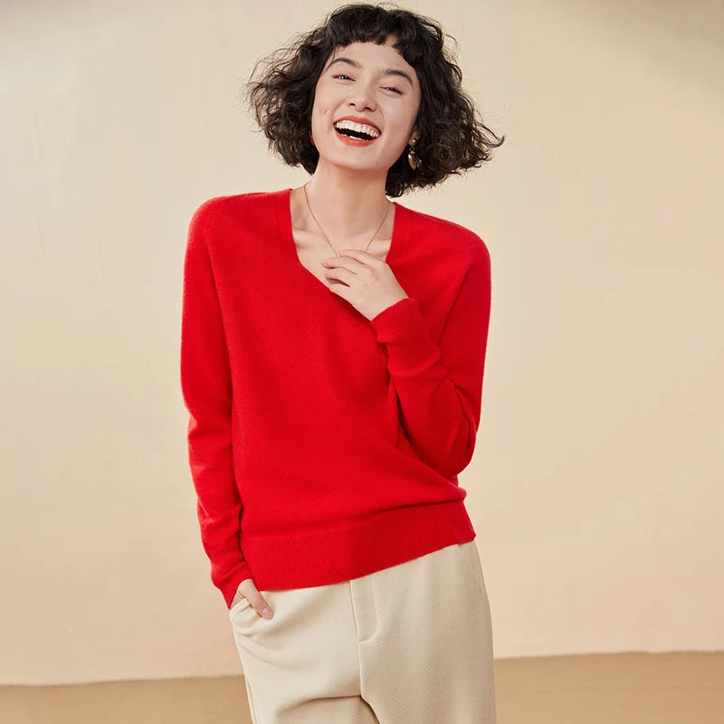 Pure Cashmere V-Neck Sweater