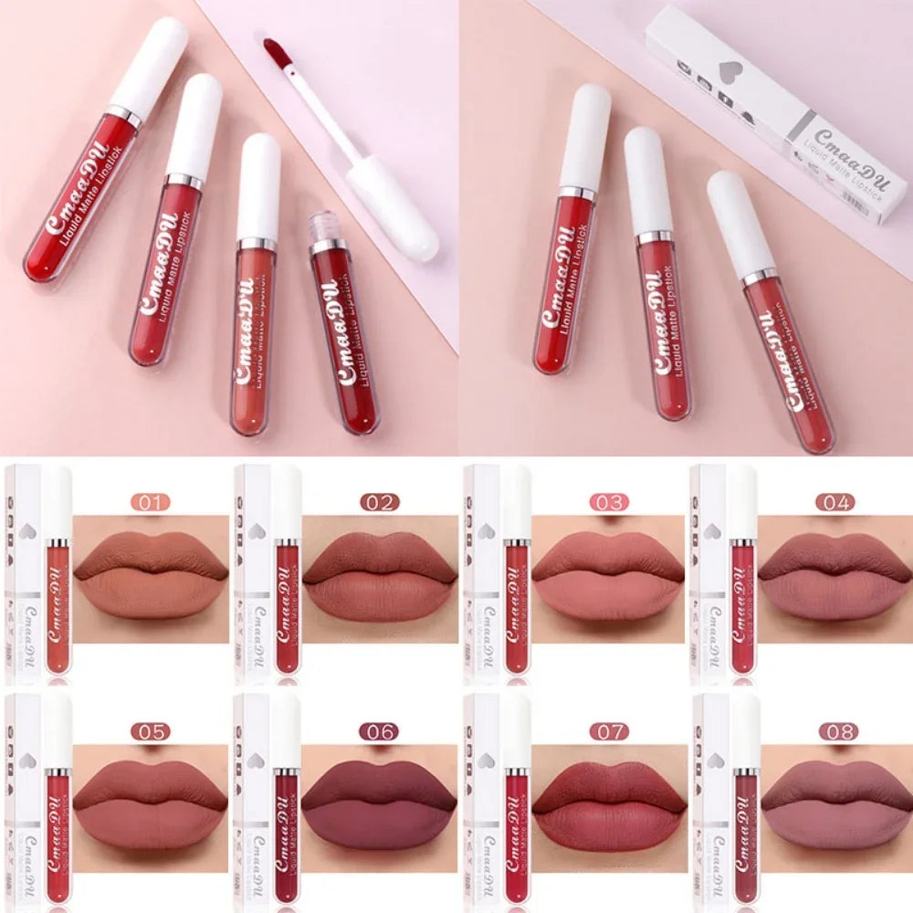 Long Lasting Lipstick Lip Makeup Velvet Matte Lip Gloss Liquid