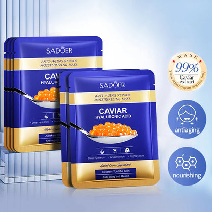 Masque visage au caviar et acide hyaluronique, lot de 5 – vue 2