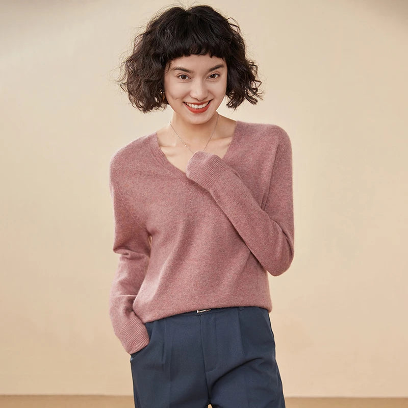 Pure Cashmere V-Neck Sweater
