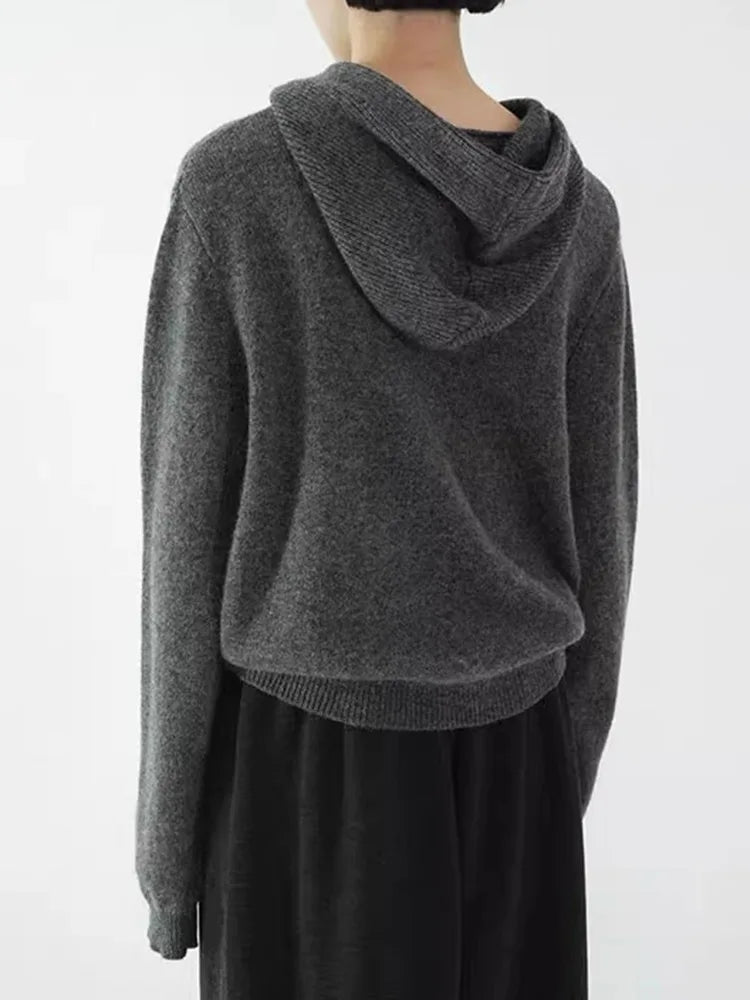 Pure Cashmere Hooded Sweater