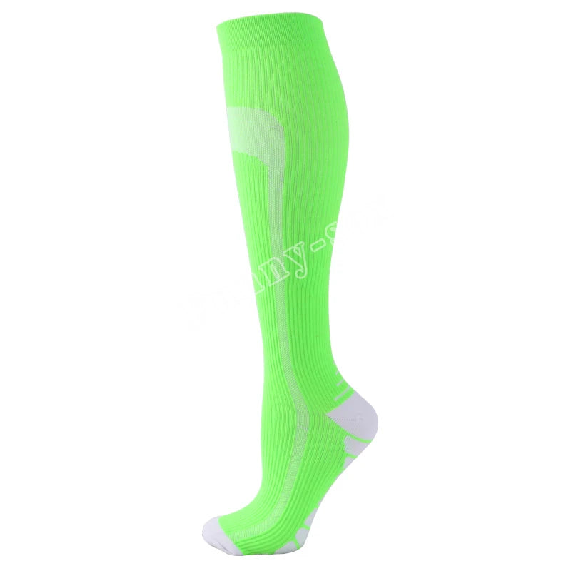 9-Color Compression Sports Socks 20–30 mmHg