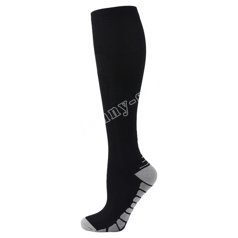9-Color Compression Sports Socks 20–30 mmHg