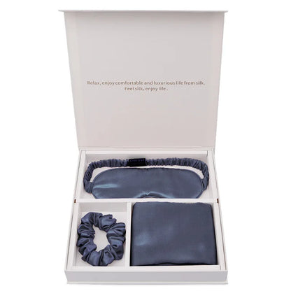 Silk Travel Set – Pillowcase, Eye Mask & Scrunchie | 19 Momme Mulberry Silk