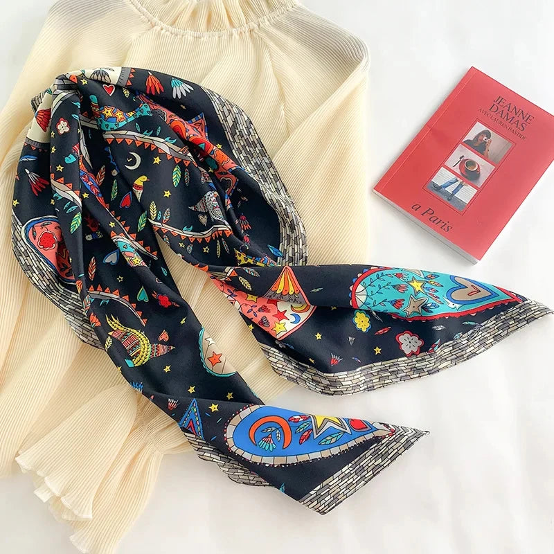 Head Shawls Wraps Luxury Pashmina 90*90Cm Square Scarf