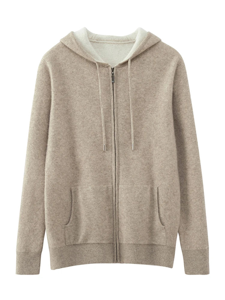 Merino Wool Hooded Cardigan
