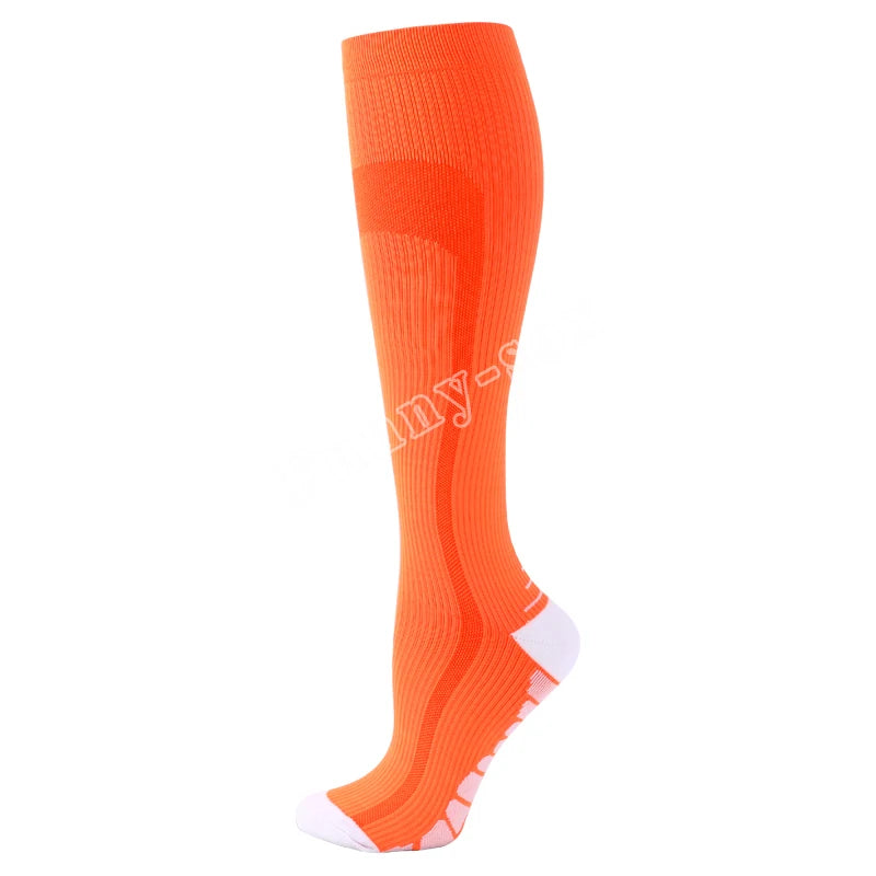 9-Color Compression Sports Socks 20–30 mmHg