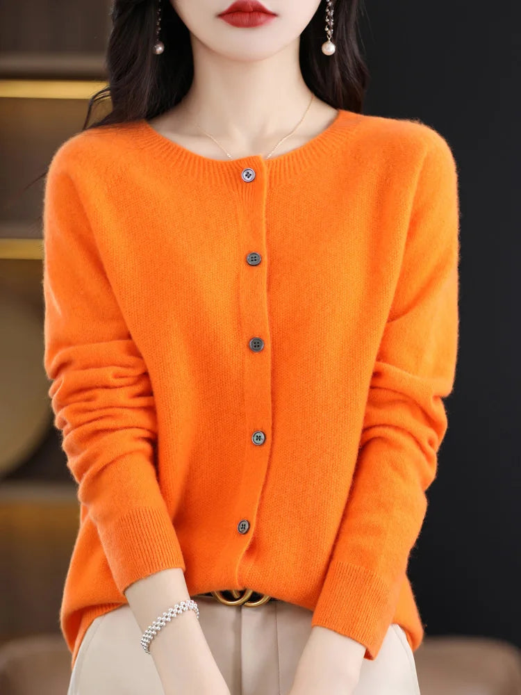 Merino Wool Cardigan – Women’s Chic Knitwear