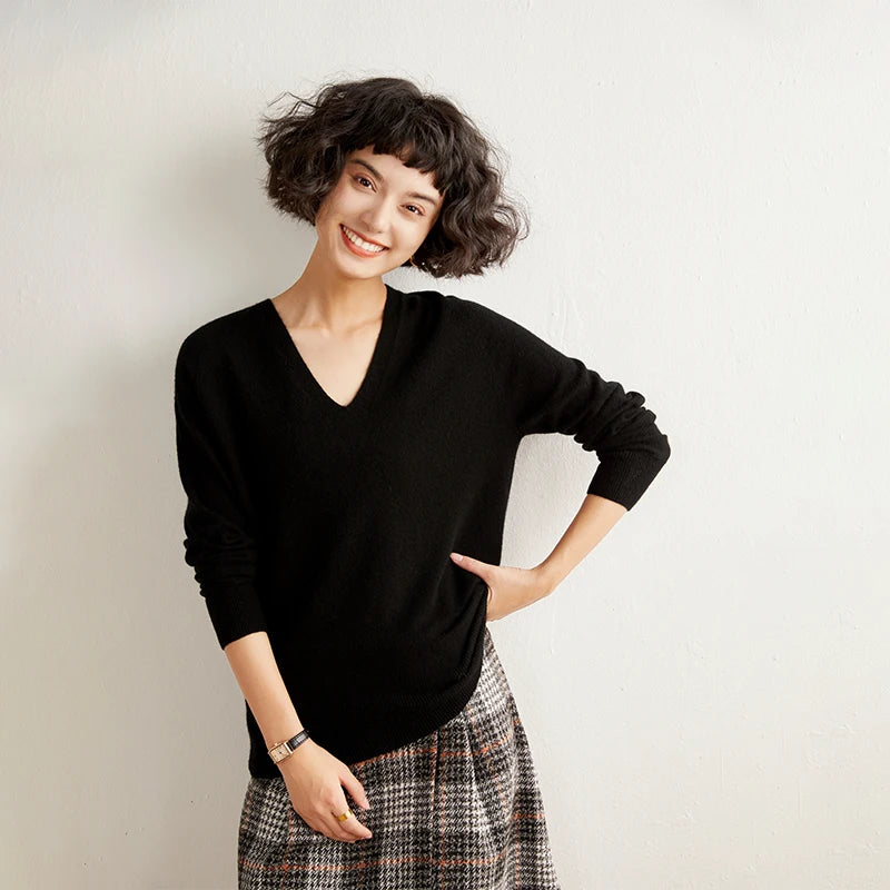 Pure Cashmere V-Neck Sweater