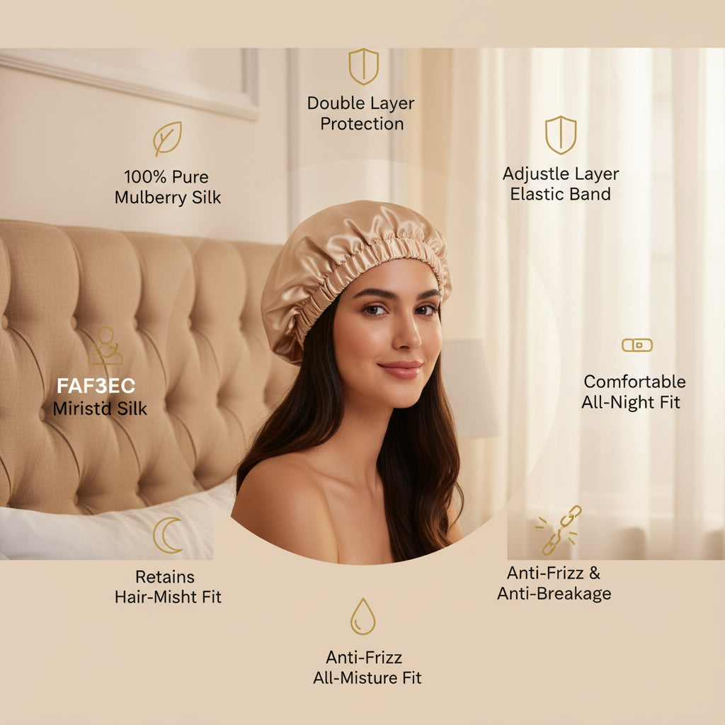 Bonnet en Soie de Mûrier Double Couche