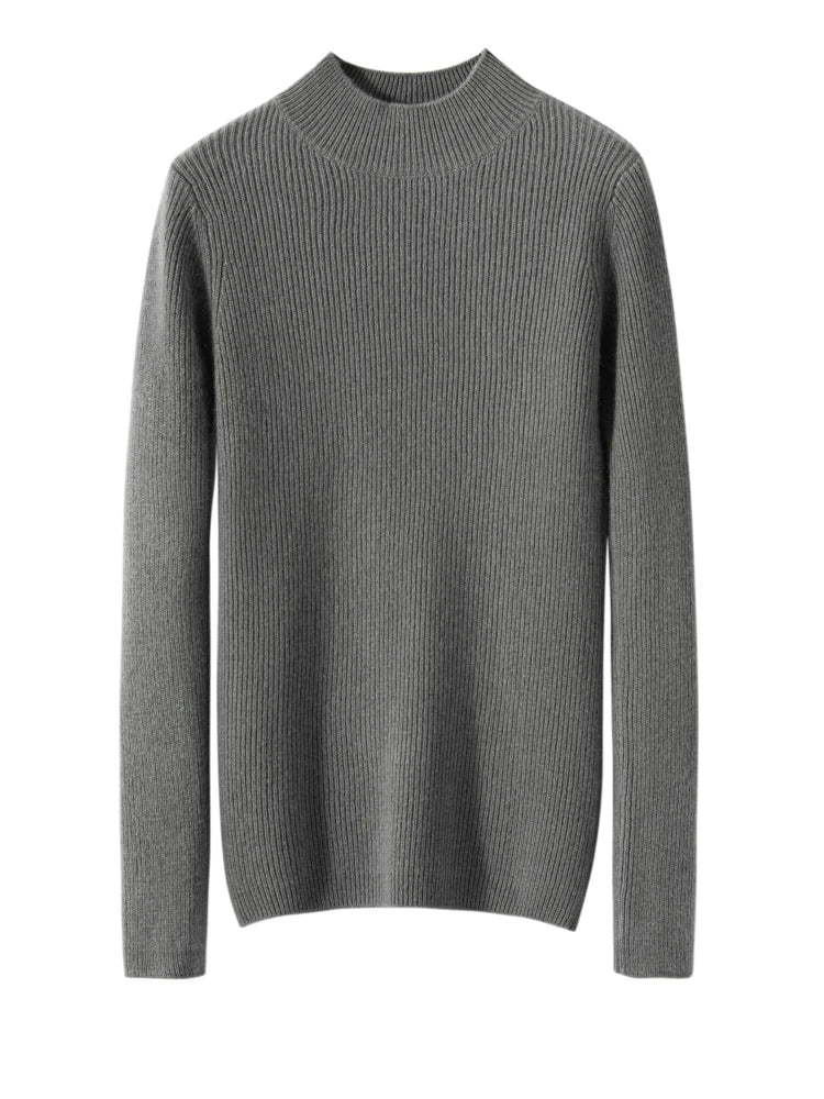 Cashmere Mock Neck Jumper – Slim Fit